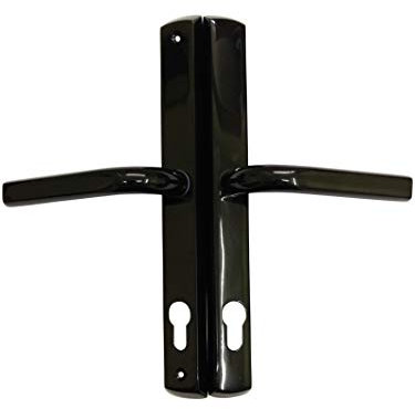 Gardinia Upvc Door Handle 240mm Screw Centres with Springs 278mm Long 92pz Black