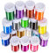 LEOBRO 18 Pack Resin Glitter Shake Jar - Multi Assorted Set Extra Fine for Nail Art, Crafts, Tumbler, Scrapbook, Jewelry Making - 15g/Bottle, Total 270g