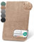 Beautissu Badvorleger rutschfest Waschbar 80x50 cm – Duschvorleger Hochflor Badematte rutschfest Shaggy – Flauschig Badvorleger Badezimmerteppich – Badezimmer Badematte Natur BeauMare FL