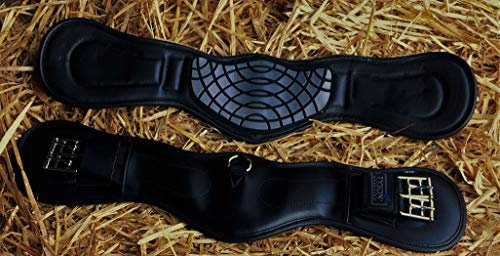 Amatomik Kurzgurt PU Leder Noppen Gel Anatomisch Mondgurt 60 70 80 cm Tysons Breeches (80 cm)