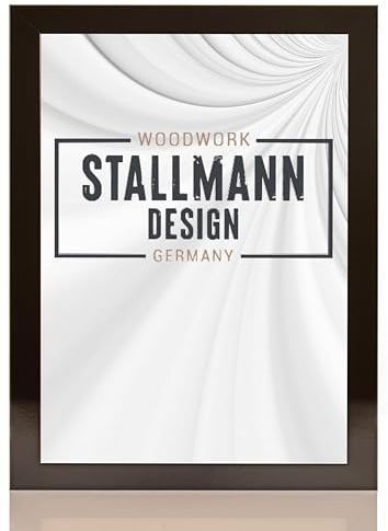 Stallmann Design 'New Modern' Bilderrahmen 40 x 50 cm | Farbe: Schwarz Glanz | eleganter Frame für Ihre Fotos und Motive