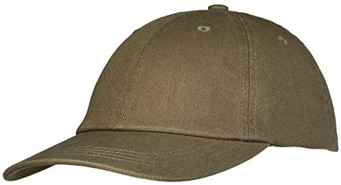 Pembroke Dad Cap, Flache Basecap, Low Profile, Dad Hat, Sommer Mütze, Washed Cotton, Damen und Herren, Einstellbar, Olive