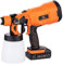 TOPWAY Cordless Paint Sprayer 18V with Battery, 800ml Wireless Electric Painting Spray Gun with 2 Nozzles and 3 Spray Patterns for Fences Walls Ceilings Wood Treatment Furniture Undercoat
