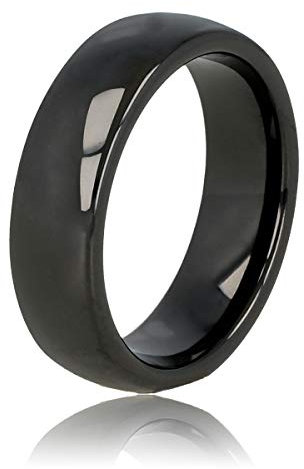 My Bendel - Unzerbrechlicher Keramikring schwarz 6 mm- Keramikring für Frauen - Ring ist unzerbrechlich und verfärbt sich nicht - Bleibt glänzend und krazt nicht - mit Luxuriösen Geschenkverpackung