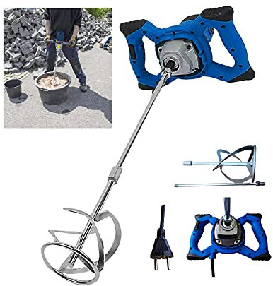Rührwerk für Beton und Mörtel - 2600 W, 6 Stufig, max. 1500 U/min - Rührgerät, Rührwerkmischer, Mörtelrührer, Betonrührer, Handmischer, Farbrührer