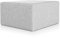 Deshome Pouf hocker Fußstütze 83x83x44 cm Wasserabweisender Stoff: Modernes Design Pouf für Sofa Wohnzimmer Schlafzimmer, Puff hocker, Pouffe Minerva Grau