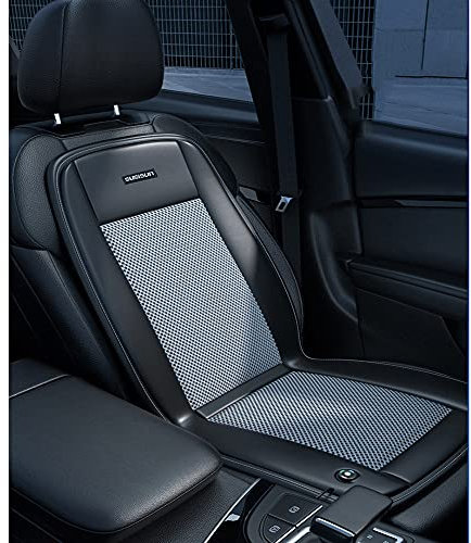LJJ 1 Stück Kühlendes Autositzkissen, Belüftete Sitzauflage mit 10 Fans, Großes Luftvolumen, Einstellbare Temperatur, Belüftetes Auto Zubehör Sitz Schutzhülle mit Zigarettenanzünder,Grey