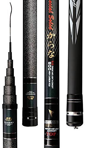YADLCR Angelrute Carbon Teleskop Angelrute 8M 9M 10M 11M 12M 13M 14M 15M 16M Lange Rute Nesting Rod Angelausrüstung (Size : 11m)