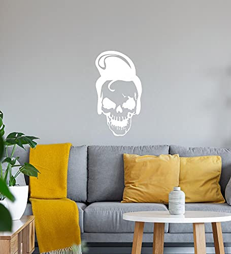 Death Elvis Wandtattoo Weiß Aufkleber 40 x 73 cm