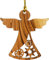 SIKORA BS-OH Baumschmuck Olivenholz Anhänger aus Bethlehem - 28 Modelle wählbar, Olivenholz:No.25 Engel mit Ornamentenrock H ca 6cm