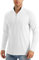 MAGCOMSEN Schwimmshirt Herren UV Schutz Schnelltrocknend Laufshirt Langarm Outdoor UPF 50+ Sommer Wandershirt, Weiß, XL