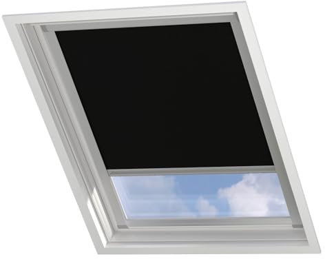 Radeco® Store de fenêtre de Toit - Occultant - Noir - Compatible avec Velux: UK04