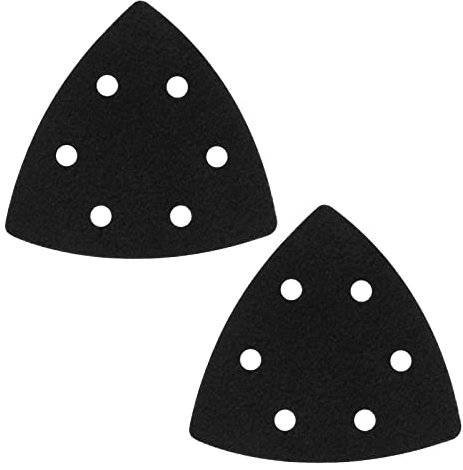 YINETTECH 2 Unidades De Lijadora Triangular, Placa De Apoyo, 93 X 93 X 93 Mm, Almohadilla De Lijado De Velcro, Almohadilla Protectora De 6 Agujeros Para Todas Las Lijadoras Triangulares Estándar
