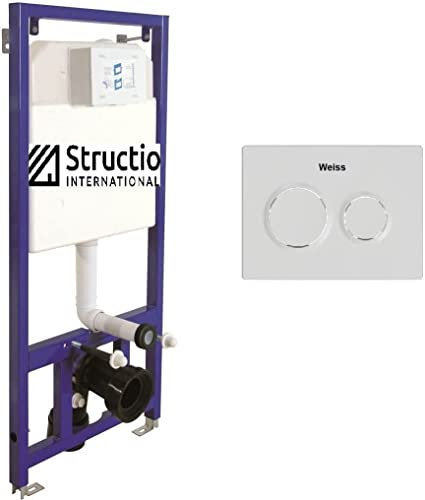 Vorwandelement Unterputz WC Unterputzspülkasten Spülkästen ECO Vorwandspülkasten Montageelement Hängewand Element+Drückerplatte (Drückerplatte 10)