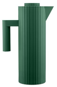 Alessi Plissé MDL12 GR - Carafe Isotherme Design, Verre Thermique Intérieur à Double Paroi, en Résine Thermoplastique, 100 cl, Vert