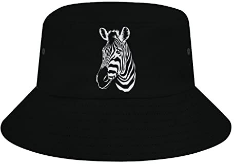 Bucket Hat, Bucket Hat für Damen Herren, Wildtiere Zebra Print Bucket Hats Sonnenhut Packable Unisex für Sommer Strand Outdoor