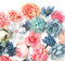 OUZHOU 40 Stück Künstliche Blumenköpfe Künstliche Blumen Mini Blütenköpfe Kunstblumen Blütenköpfe Rosen Kunstblumen Gefälschte RosenKöpfe für Hochzeit Home DIY Crafts Scrapbooking Deko