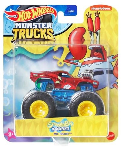 Hot Wheels Mr. Krabs Monster Trucks - Bob Esponja Squarepants Series, HWN79