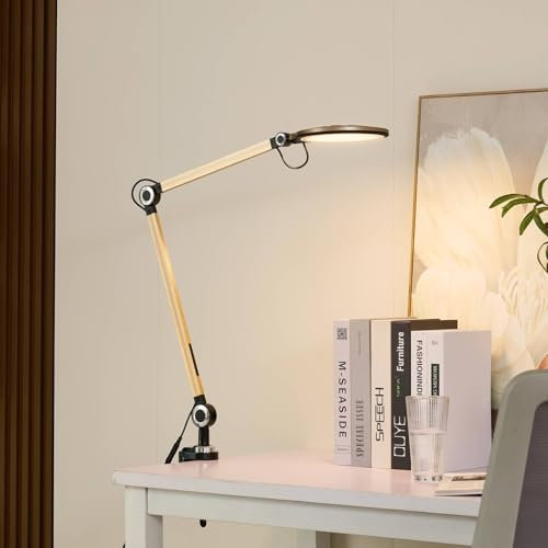 Lindby LED Klemmleuchte 'Nyxaris' (Touchdimmer) dimmbar (Modern) in Gold/Messing u.a. für Arbeitszimmer & Büro (1 flammig,) - Tischlampe, Tischleuchte, Leselampe