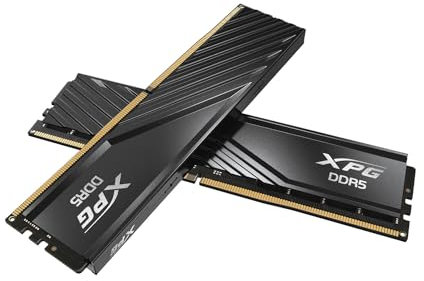 ADATA Lancer Blade 16GB (2x8GB) DDR5 UDIMM Speicher, 6000MHz, Gaming RAM, ECC, PMIC, Low-Profile-Kühlkörper, Gaming, unterstützt Intel XMP 3.0 und AMD EXPO, stabile Übertaktung, schwarz