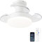 Lampara Ventilador Techo Aspas Retráctiles Plegables, Ventilador Techo Pequeño Con Luz Silencioso Y Mando, LED Regulable, 6 Vel Motor DC, 52cm Retractil Ocultas Para Dormitorio/Habitación Infantil
