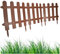 Rasenkante Gartenpalisade Kunststoff, Gartenzaun Friesenzaun Zierzaun Set 3m (10x30cm), Beeteinfassung Beetumrandung Beetbegrenzung Blumenbeet Umrandung Mähkante, Garten Deko (Braun)