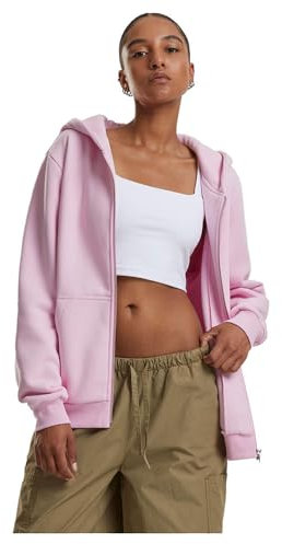 Urban Classics Ladies Fluffy Zip Cardigan softpink, 3XL