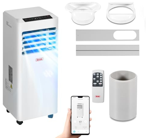 ALECOME Portable Air Conditioner 4-in-1 Air Conditioner; Dehumidifier Conditioning Unit 8000 BTU 2900W Remote Class A [Energy Class A] …