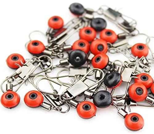 REITINGE 50 Stück 3 Größen Edelstahl Angelschnur Slide Angelperlen Haken Clip Verbinder Angeln Lager Verbinder