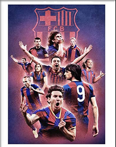 IGHSNZUH 1000 Teile Puzzle Fc Barcelona Secoor Spieler Poster Erwachsene Kinder Holzspielzeug Lernspiel