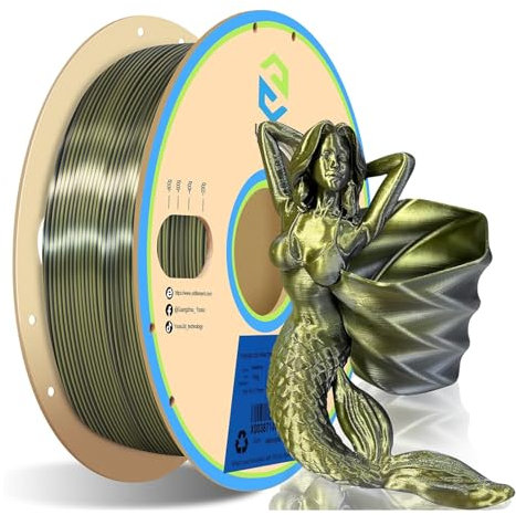 Filamento PLA in seta YOUSU per stampante 3D Precisione dimensionale dei filamenti a doppio colore da 1,75 mm +/- 0,03 mm Bobina di materiale per stampa 3D Buona adesione per la maggior parte delle