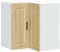 vidaXL Küchen-Eckhängeschrank Porto Sonoma-Eiche Holzwerkstoff, Eckhängeschrank für Küche, Küche Wandschrank, Küchen-Eckschrank Hängend