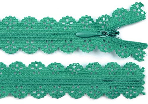 8 Spitzenreißverschlüsse 20cm nahtverdeckt, dekorativer Reißverschluss, bitte Farbe wählen