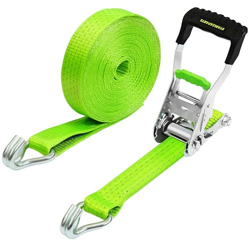 StarLeaparts Schwerlast-Spanngurte mit Ratsche und Spezialwelle, 10m x 50mm professionelle Zurrgurte Radspanngurte, Spanngurte belastbar bis 5000kg, Ratschengurte für Autotransport Kfz-Radsicherung