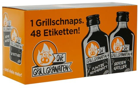 Kinky Drinks GRILLGRANATE Kräuterlikör – Glasflaschen – 12 x 20 ml = 240 ml – 30% Vol. Shot by IN-SPIRIT