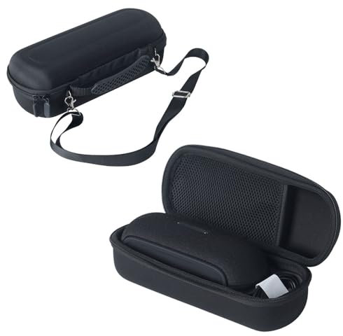 Storage Box for Harman Kardon LUNA,Travel Carrying Case Speaker Organizer Bag,Speaker Waterproof Shockproof EVA Hard Protection Crossbody Bag Speaker Accessories (Lined black)