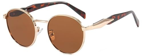 AmazingRose Retro Round Sonnenbrille für Damen und Herren, UV400 Schutz,Metallrahmen Brille