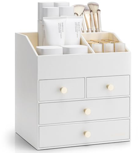 VLANDO Make Up Organiser, 4 Drawer Vanity Organiser for Dressing Table