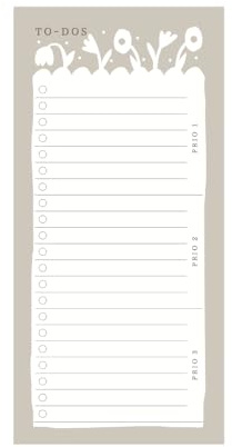 Odernichtoderdoch Notizblock DIN lang „To do, floral - To-do-Block im DIN-lang-Format mit Prioritäten-Einteilung, planen und organisieren