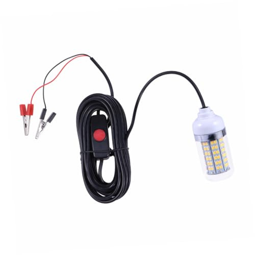 Angellampe Unterwasser 108 LEDs Dc12v/24v 15w für Boote | Abs, 2835 Technik, Weißes Licht, Lockt Fische, Garnelen und Köderfische