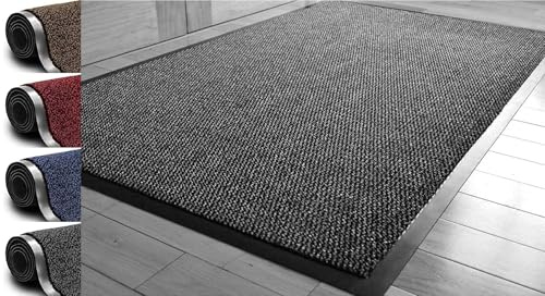 Heavy Duty Dirt Trapper Barrier Mat, Non-Slip PVC, Silver, 120x180cm