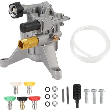 Cocoarm 3000 PSI 3/4 Zoll Hochdruckreiniger-Pumpe, Ersatzpumpe für Hochdruckreiniger-Pumpe mit Horizontaler Welle und 5 Düsen für Simpson MSH3125, GC190, G3050OH, Troy Bilt 20241,