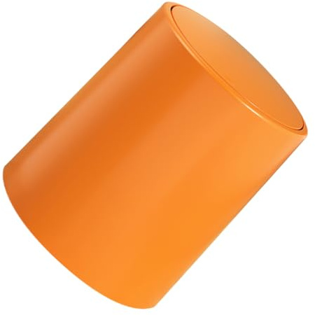 TOYANDONA Poubelle à Pression Double Compartiment, Plastique Solide, Couleur Orange Crépuscule, Taille Moyenne, Couvercle, Corbeille Pratique Cuisine, Bureau et Salle de Bain, Contenants