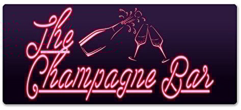 WTF | Champagne Bar | Twine - Metal Wall Sign Plaque Art Inspirational