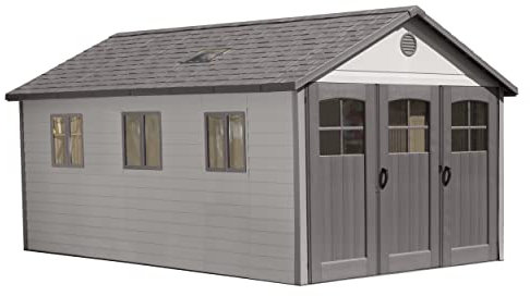 LIFETIME 60237 Outdoor Storage Shed, Desert Sand, 11 x 21 ft