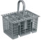 Cestino per posate in plastica grigio lavastoviglie originale Indesit C00257140 Whirlpool Bauknecht 482000023046 adatto grie2b gie2b aic afe rfc rbc ruc lft ldq lkf lfs lfz lff fdl fdf lbf