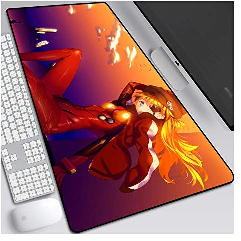 IGIRC Mauspad Evangelion Anime Speed Gaming Mauspad |XXL Mousepad | 900 x 400mm Großformat | 3 mm Dicke Basis | Perfekte Präzision und Geschwindigkeit, U