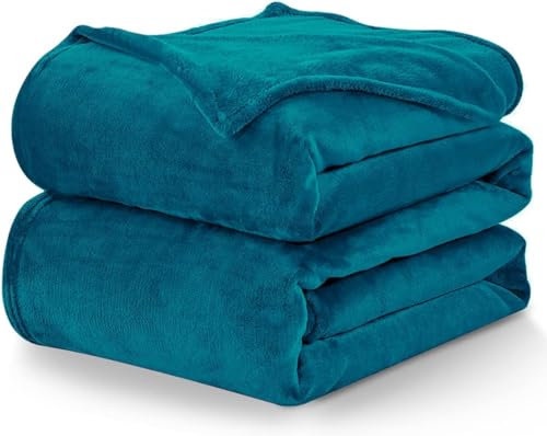 WAVVE Kuscheldecke Flauschig Decke Fleecedecke - Sofadecke 150x200 cm Warm Wohndecke Couchdecke, Türkis Decke Weich Sofaüberwurf XL
