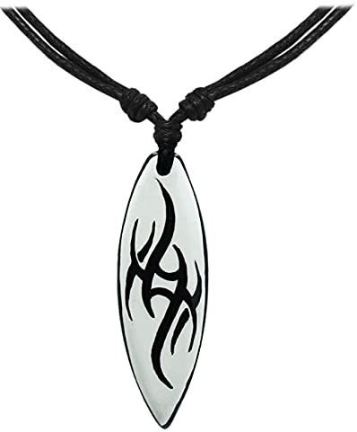 Soul-Cats 1 Surferkette Baumwolle verstellbar mit Anhänger Surfbrett Holzanhänger