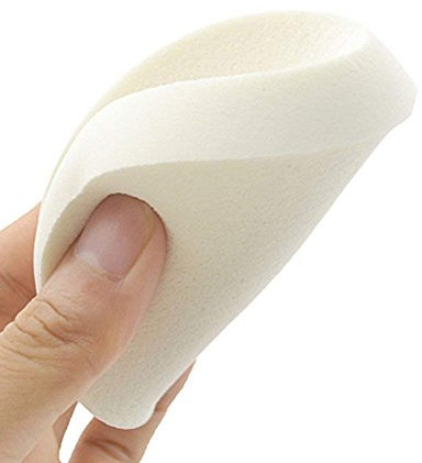 6 große weiße Make-up-Blender – trocken und nass Dual-Use Make-up Schwamm – runder Schwamm für flüssige Grundierung, Cremes und andere Kosmetika (8,9 cm)